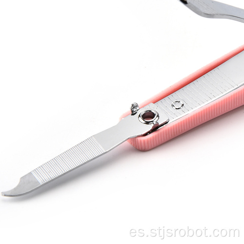 Venta caliente lindo rosa herramientas de uñas cortaúñas de acero inoxidable